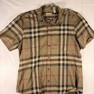 Burberry Brit Nova Check Short Sleeve Button Down Shirt Mens